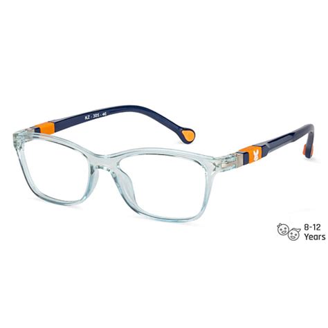 Buy Kids Glasses: Blue Transparent Blue Orange Full Rim Rectangle Kids ...
