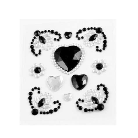Alcoa PrimeCell Phone Black Facted Faux Crystal Decor Hearts 3D Seal ...