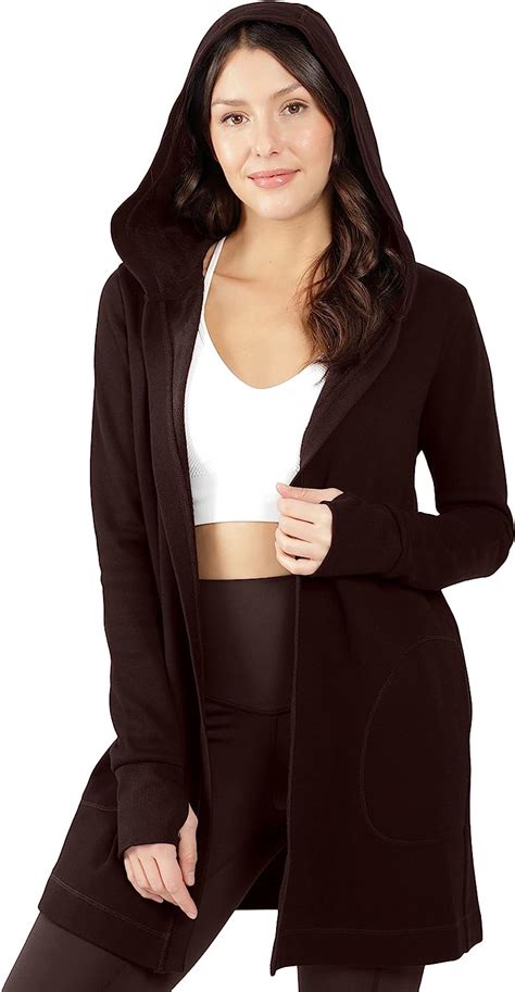 Buy 90 Degree By Reflex Heavy Fleece Open Hooded Cardigan Online at ...