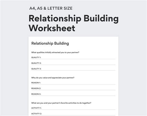 Free Printable Couples Therapy Worksheets | Relationship Building Resources
