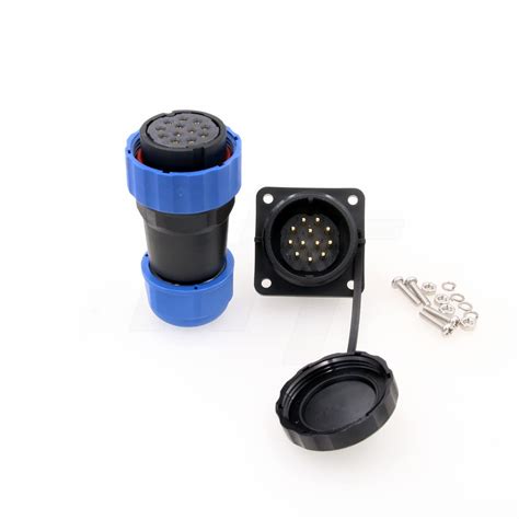 Buy HangTon HE29 12 Pin Connector Waterproof IP68 Circular Power Female ...