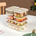 Groovo Stackable Glass Airtight Food Storage Containers Set Of 7 S ...