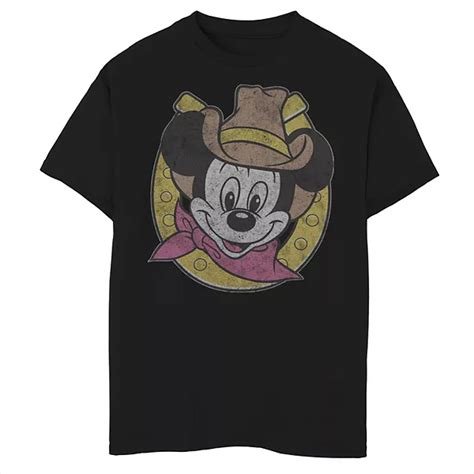Disney's Mickey Mouse Boys 8-20 Cowboy Classic Horseshoe Hat Graphic Tee