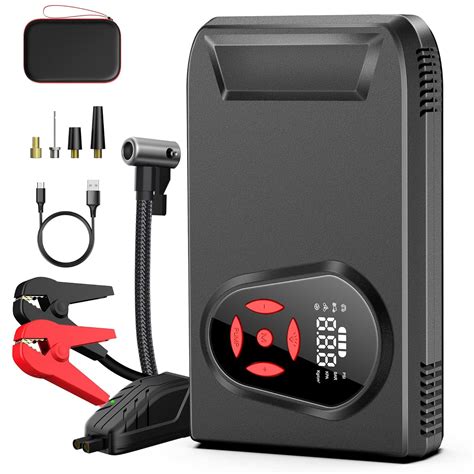 BOOKOO Portable Car Jump Starter with Air Compressor, 3000A 150PSI ...