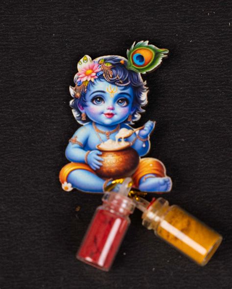 Krishna Haldi Kumkum Set - WBG1721 – Wedtree