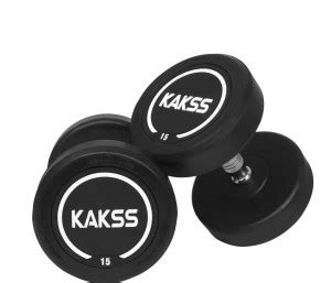 KAKSS Rubber Coated Professional Round Dumbbells(15kg*2pc) Fixed Weight ...