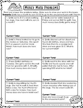 Image result for Money Math Problems Free
