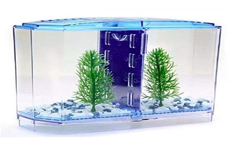 PREMIER PLANTS Acrylic Small Mini Fish Betta Double House Fish Breeding ...