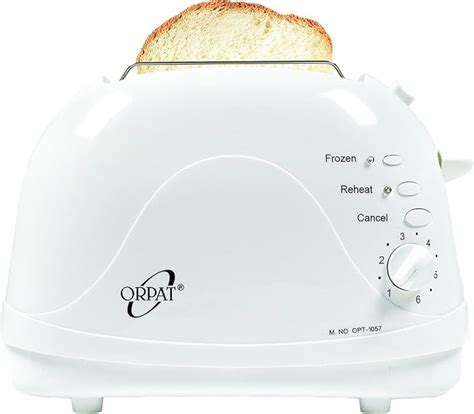 Buy Orpat OPT-1057 700-Watt Pop-up Toaster (White) Online at Low Prices ...