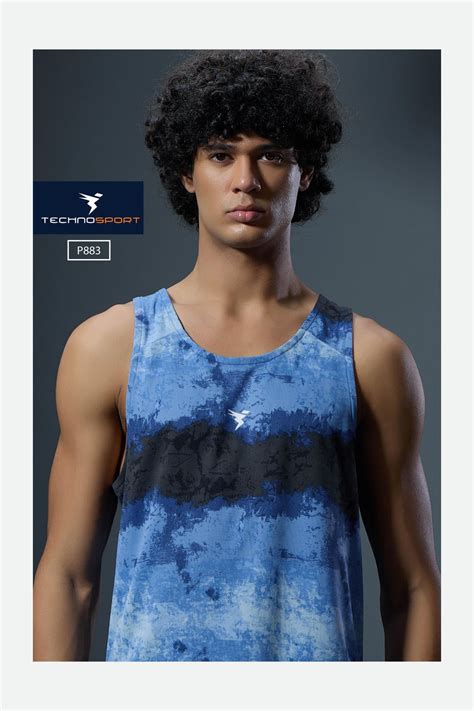TechnoSport Sublimation U Neck Sleeveless Dry Fit Sando for Men P-883 ...