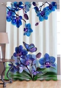 JABOKI 152 cm (5 ft) Velvet Semi Transparent Window Curtain Single ...
