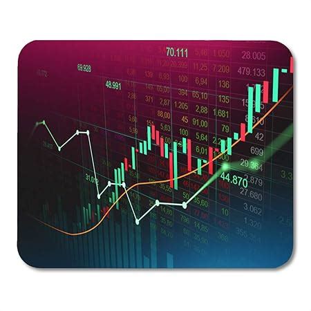 Stock Market Candlestick Graph Mouse Pad and Trading Desk Mat Financial ...