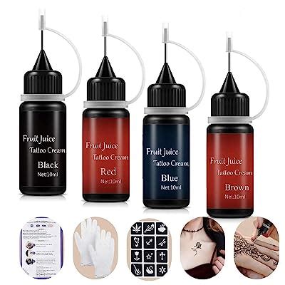 Buy Janolia Temporary Tattoo Set, Juice Tattoos of Natural Plant ...