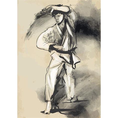 Pitaara Box Martial Arts Karate | Unframed Canvas Painting for Bedroom ...