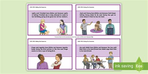 Falling Out Scenario Cards (teacher made) - Twinkl