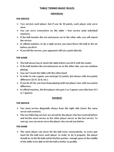 Image result for Basic Tennis Rules