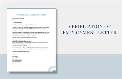 What Is A Recommending Employment Verification Letter For - Infoupdate.org