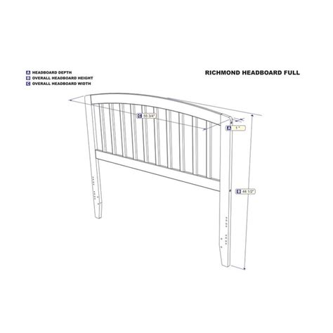 AFI Furnishings Richmond Antique Walnut Full Headboard in the ...