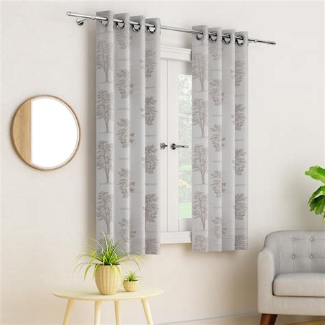 Buy PORTICO Sketch Curtains Beige Printed Window Curtains - 130x160cm ...