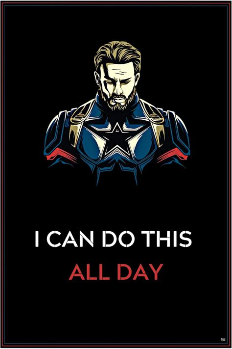 Midnight Works Captain America I Can Do This All Day Poster 18 x 12 ...