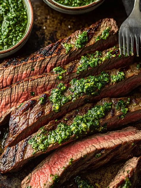 Savory Traeger Smoked Flank Steak with Fresh Chimichurri – Sandra Recipes