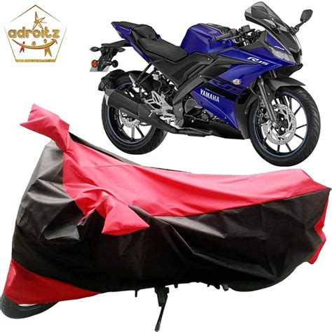 Adroitz Bike Body Cover for Yamaha YZF R15 V3 (Matte Black and Red ...