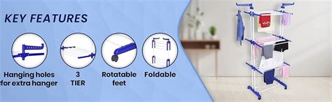 FLIPZON Premium Clothes Stand for Drying with Wheels | Portable | 3 ...