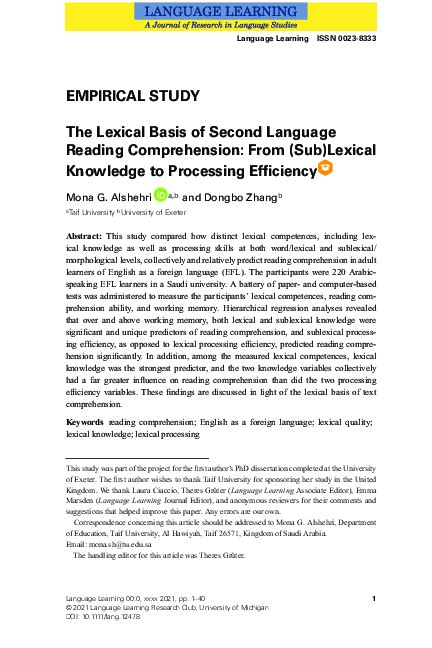 Image result for Lexical Comprehension Examples