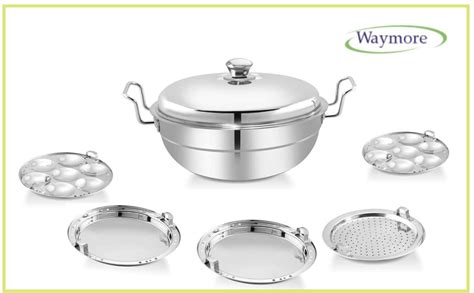 WayMore® All-in-One Big Size Stainless Steel IdliCooker Multi Purpose ...