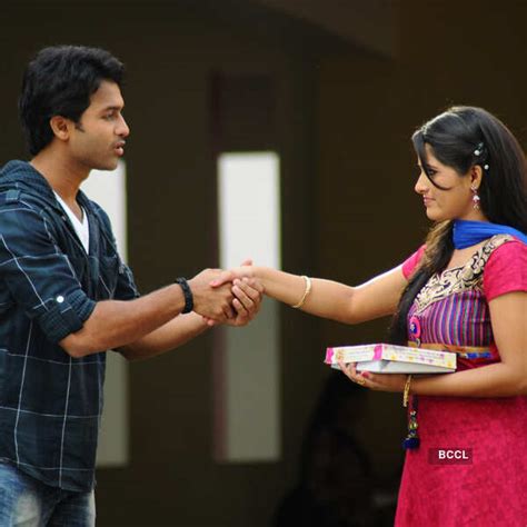 Ajay and Kousalya in a still from Telugu movie Gallo Telinattunde.