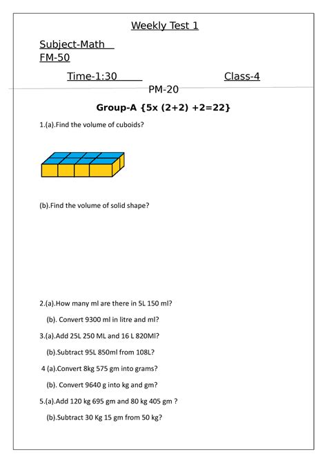 Image result for Weekly Test Maths