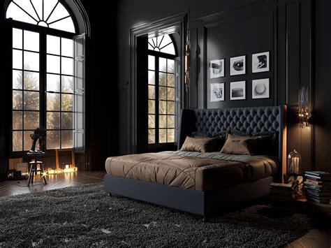 Classic Black Bedroom Design Inspiration