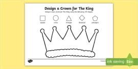 The King's Shape Patterns Crown Worksheet / Worksheet