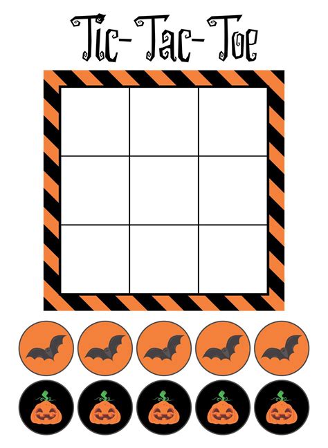 Printable Halloween Tic Tac Toe - Printable And Enjoyable Learning
