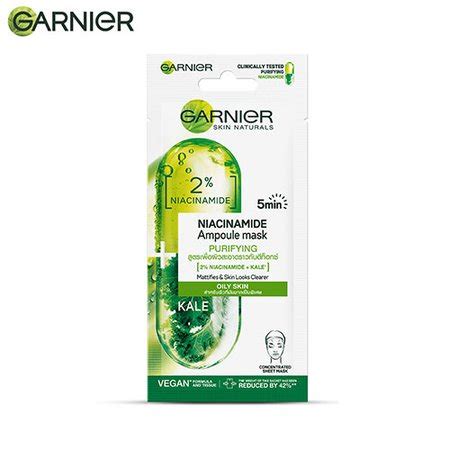 Garnier 5 Min Purifying Ampoule Mask for Oily Skin (with 2% Niacinamide ...