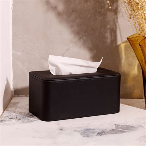 Enhabit Cabin High Tissue Box Holder - Black