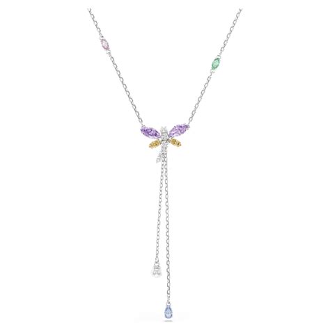 Ariana Grande x Swarovski Y necklace, Mixed cuts, Dragonfly ...