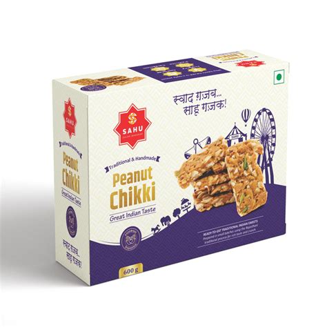 Sahu Gajak Bhandar Peanut Chikki 600g | Mungfali Gur Chikki | Groundnut ...