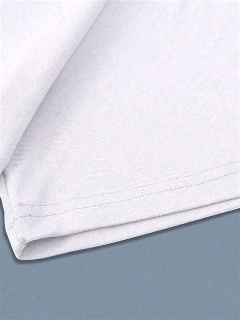 Manfinity Dauomo Oversized Drop Shoulder Round Neck T-Shirt, Casual ...