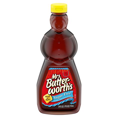 Mrs. Butterworth's Sugar Free Thick and Rich Pancake Syrup, Perfect for ...