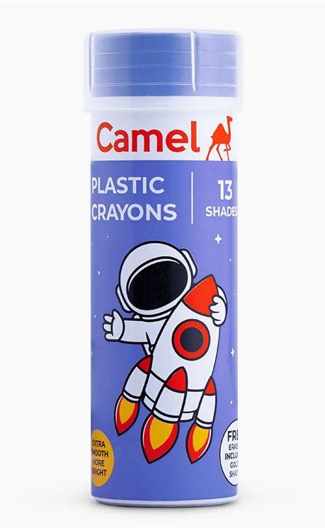 SKA Camel Plastic Crayons Assorted tin pack of 13 shades, Hexagonal ...