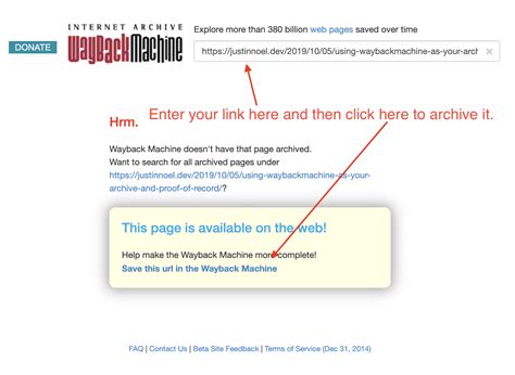 Image result for WayBackMachine Website