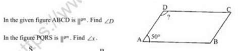 in the given figure ABCD is a parellelogram find the angle d - Brainly.in