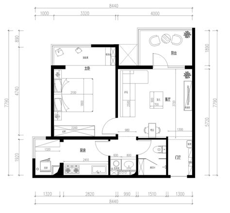 60平方2室一厅装修,60平方两室一厅装修,60平米装修图一室一厅_大山谷图库