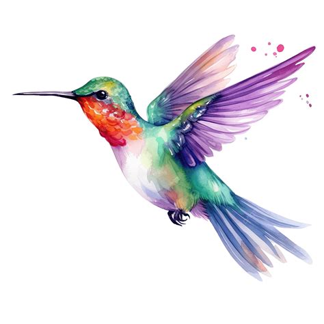 Watercolor Hummingbird Clip Art, Hummingbird, Watercolor, Bird PNG ...