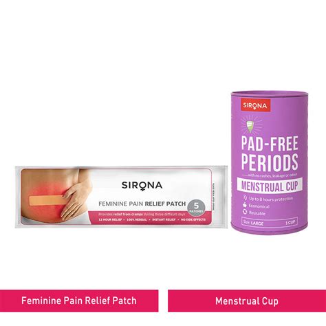 Buy Sirona Fda Approved Menstrual Cup Large with Period Pain Relief ...
