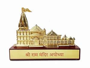 Buy House Of Wemy Metalic Resin Ram Mandir Ayodhya Model with Base for ...