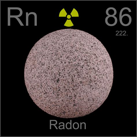Sample of the element Radon in the Periodic Table