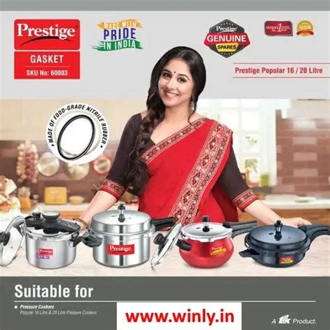 Prestige Aluminium Pressure Cooker Gaskets for 16 and 20 Litres Model