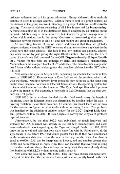 Andrew S. Tanenbaum - Computer Networks-35 - SEC. 4 ETHERNET 283 ...